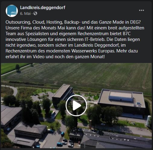 Facebook-Beitrag von Landkreis.deggendorf